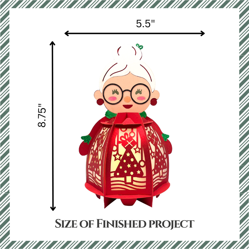 Lanterne en papier DIY CrafTreat - Madame Noël-6