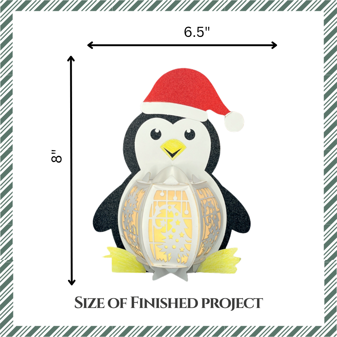 Lanternes en papier à faire soi-même CrafTreat - Pingouin-6