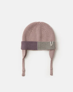 Chunky Beanie Ear Flap| Ash Rose Multicolor | 7am-1