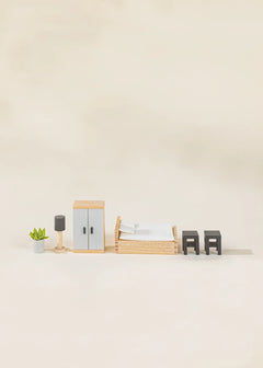 Wooden Doll House Master Bedroom Furniture & Accessories (9) | Coco Village-1