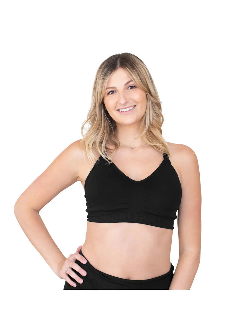 Sublime® Hands-Free Pumping & Nursing Sports Bra | Black-1