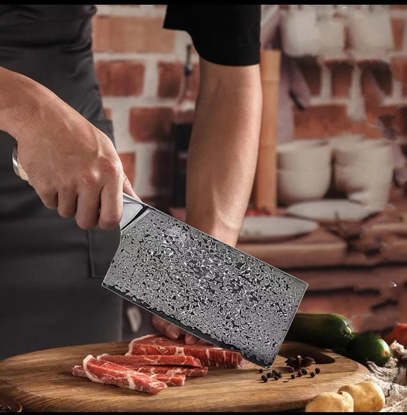 V-Gold 67-Layer Damascus Kitchen Knife – Stainless Steel Chef, Cleaver & Utility Knife-15