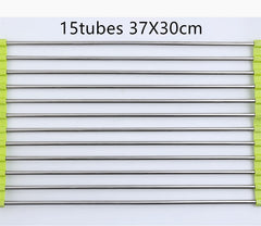 Folding Kitchen Drain Sink Rack Stainless Steel-18