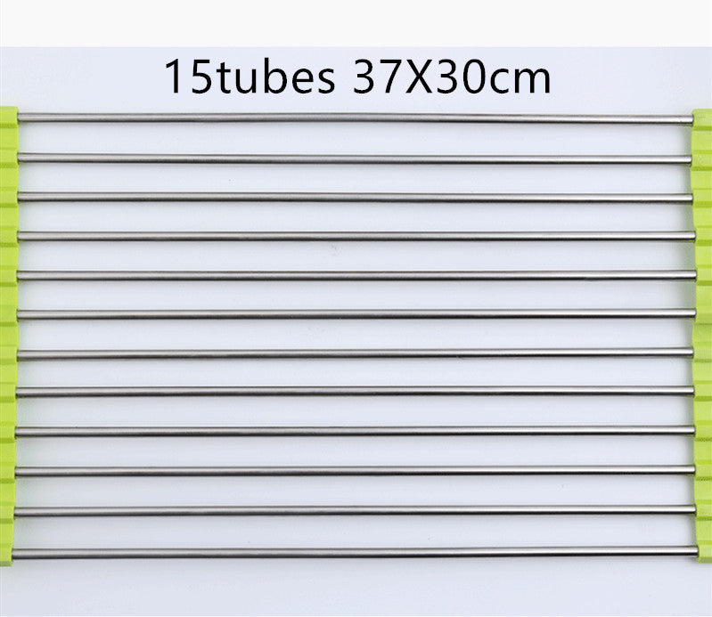 Folding Kitchen Drain Sink Rack Stainless Steel-18