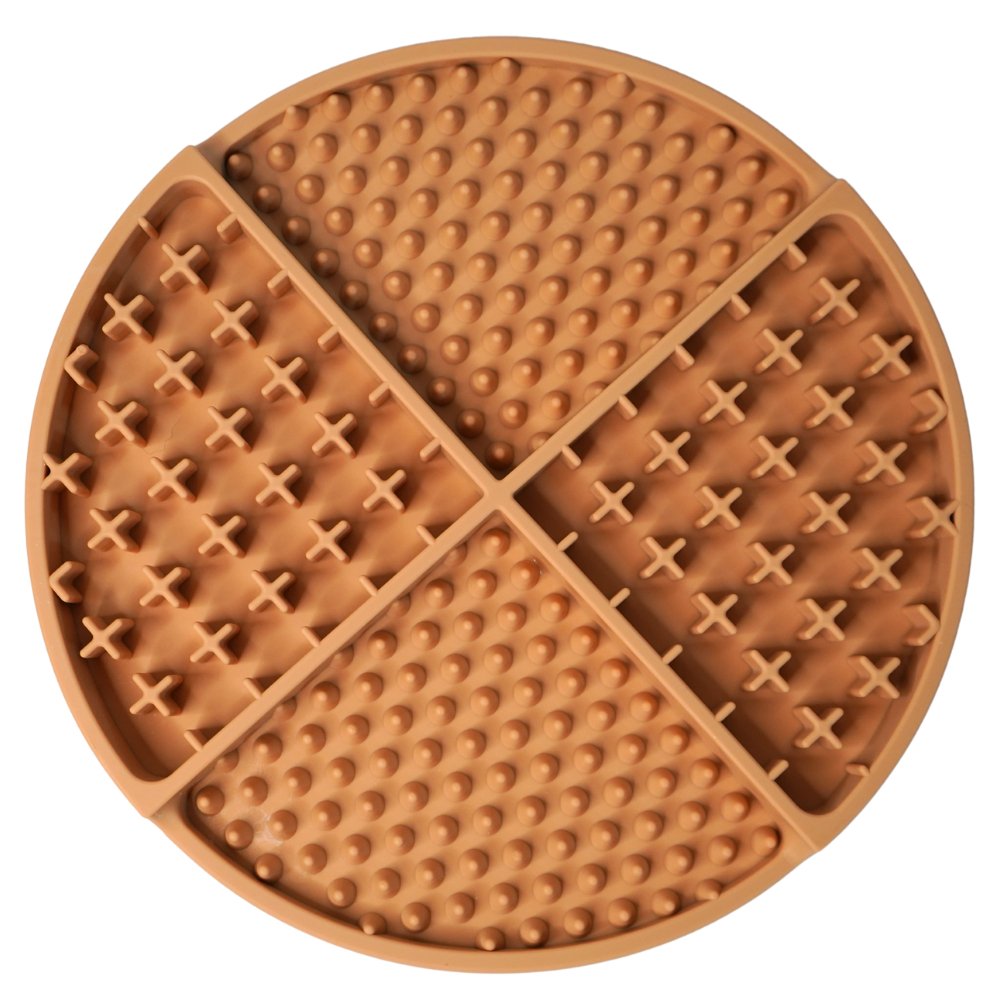 8" Silicone Lick Mat - Khaki-1