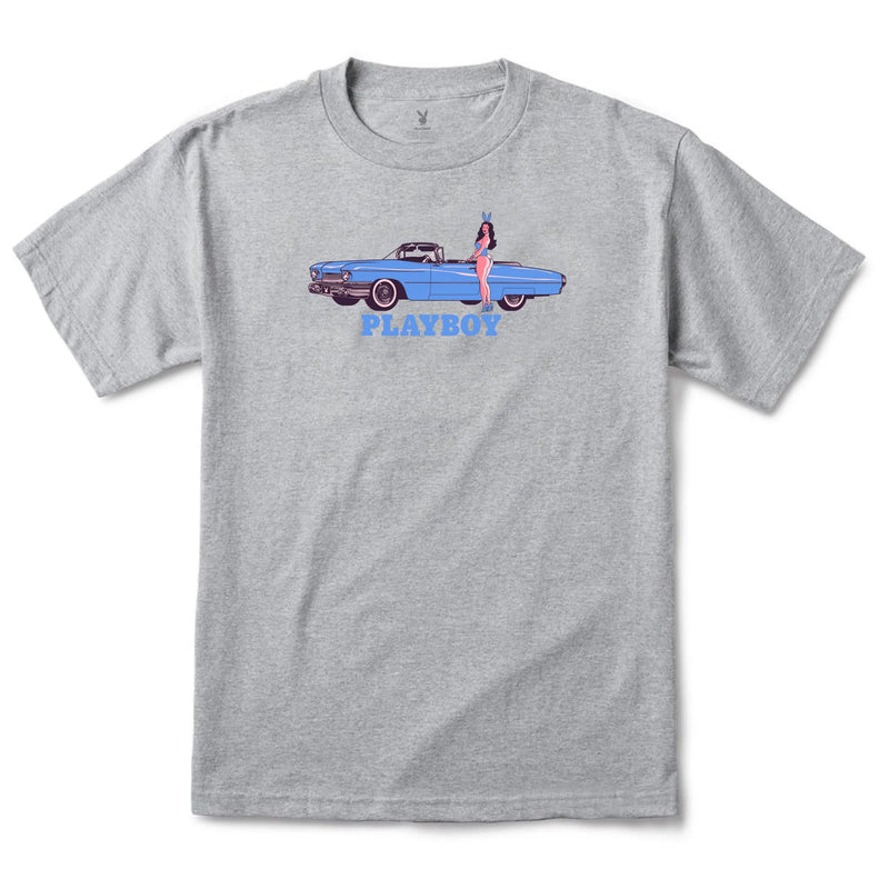 Color Bars X Playboy 'Polera Carshow' Tee - Heather Grey-1