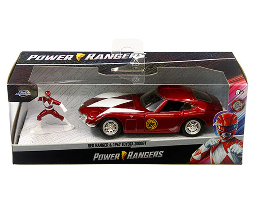Mighty Morphin Power Rangers – Toyota 2000 GT y Figura Nano del Ranger Rojo (UPC: 801310330746)