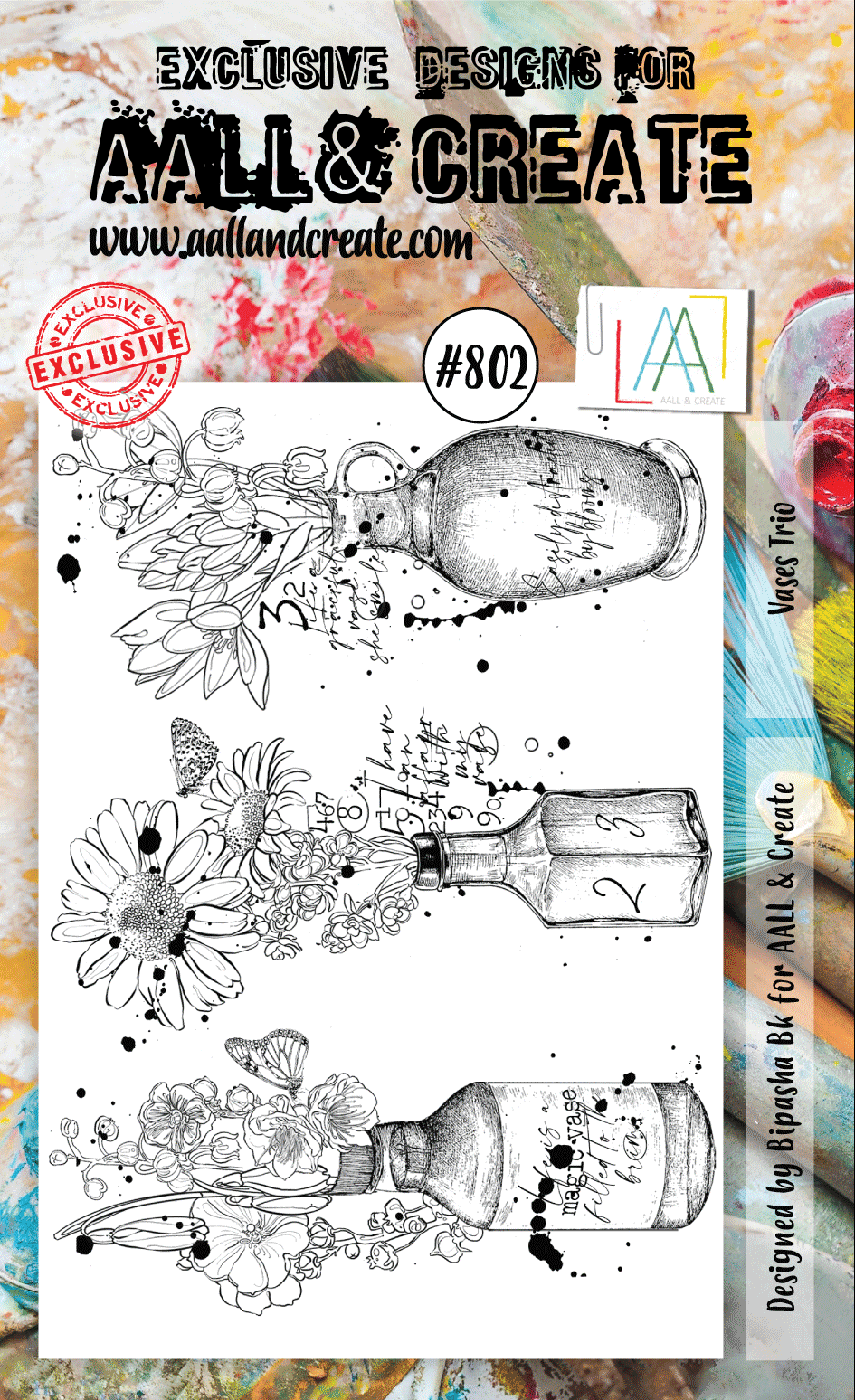 AALL and Create Stamp Set - 802 - Vases Trio-1