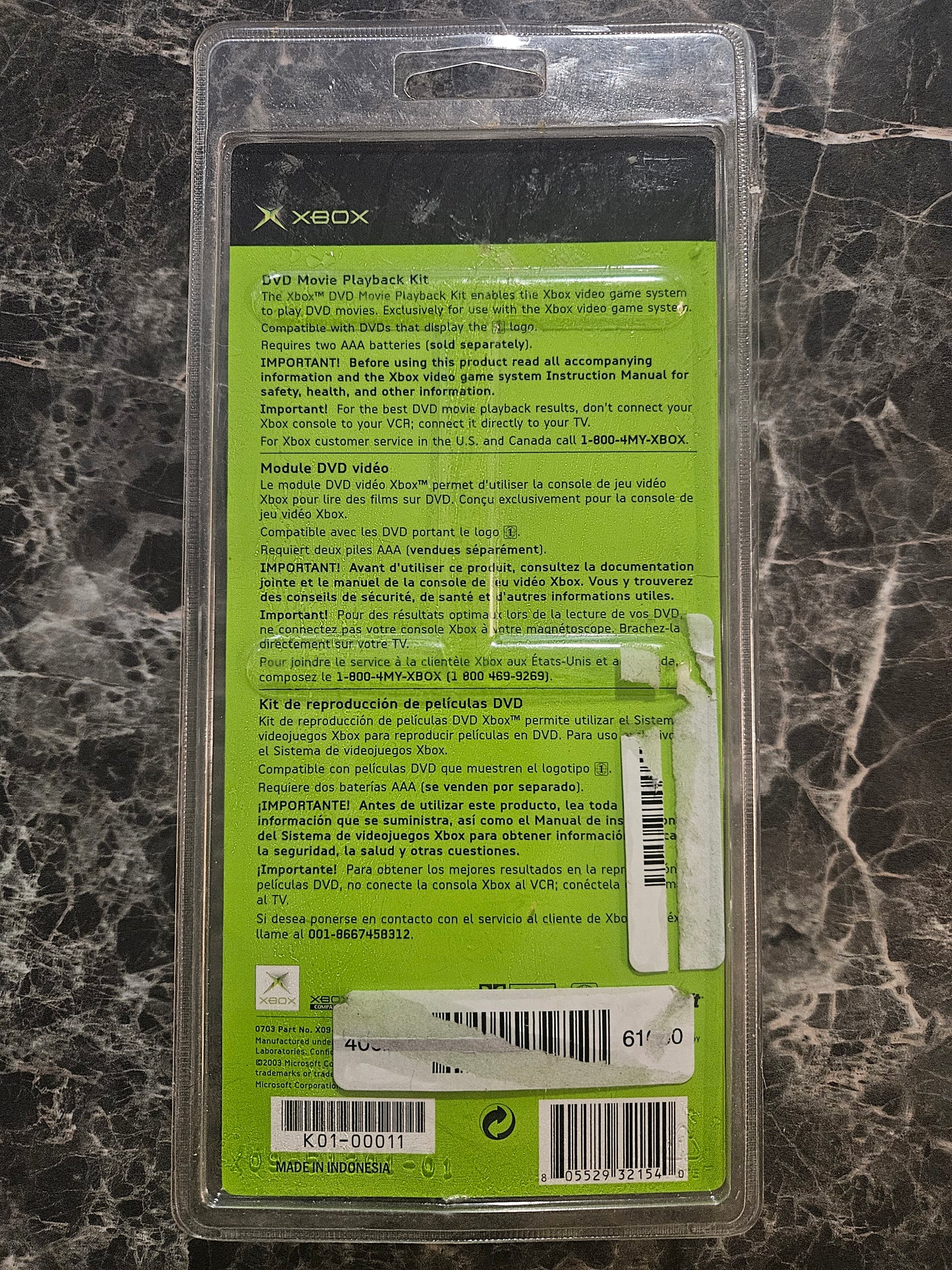 XBOX DVD Movie Playback Kit