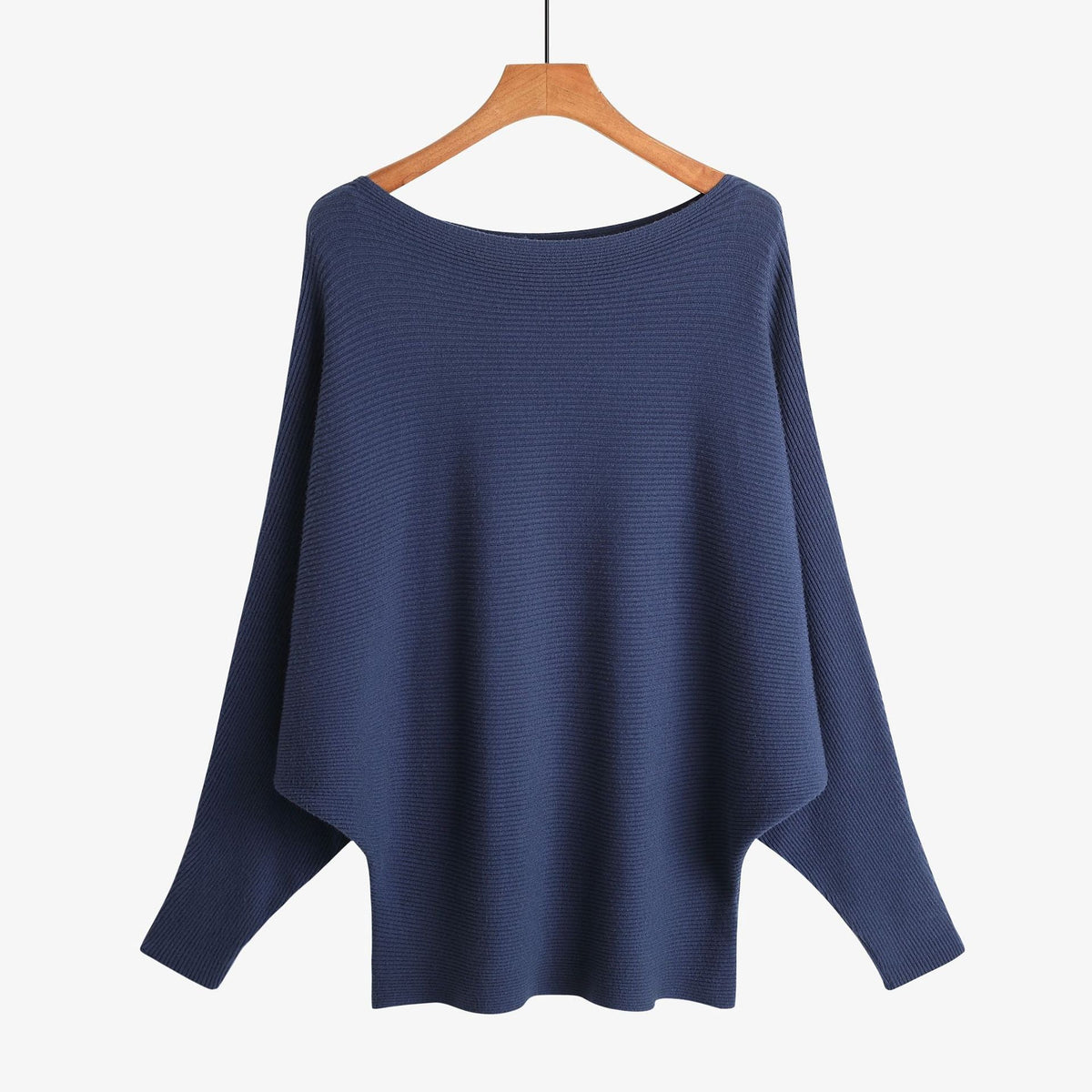 Women’s Halter Neck Batwing Knit Pullover Top – Stretchy Relaxed-Fit Casual Sweater-3