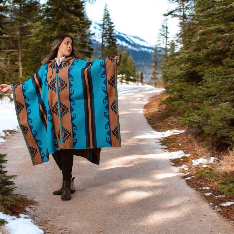 Pure Llama Wool Poncho-1