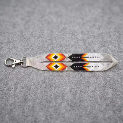 White Native American Style Wrist Lanyard-2