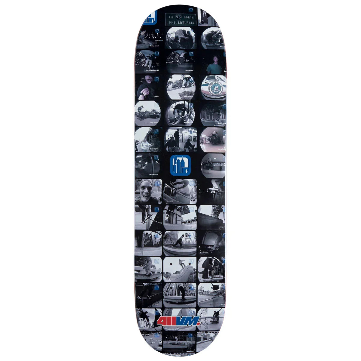 411VM 'Metrospective Frame' Grab Skateboard Deck - Multi-1
