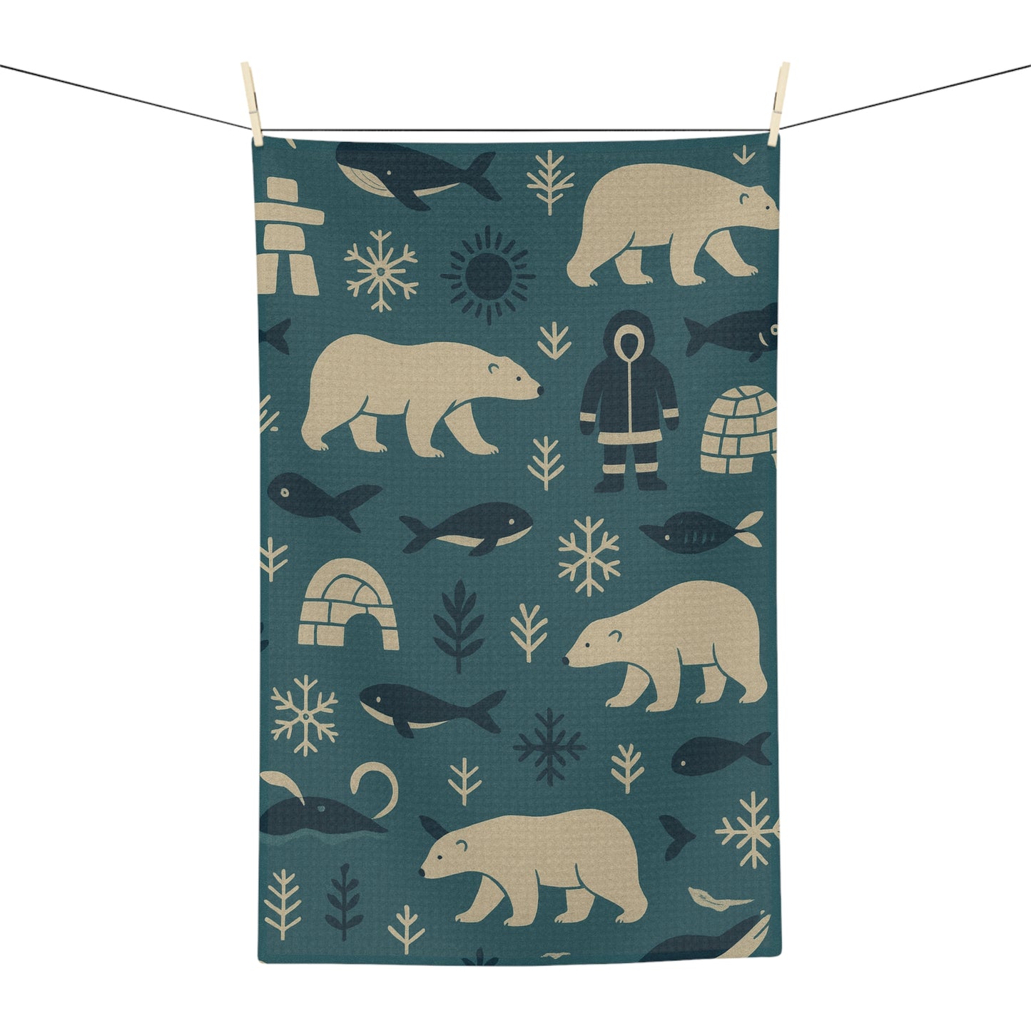Arctic Wonderland Polar Bear Tea Towel