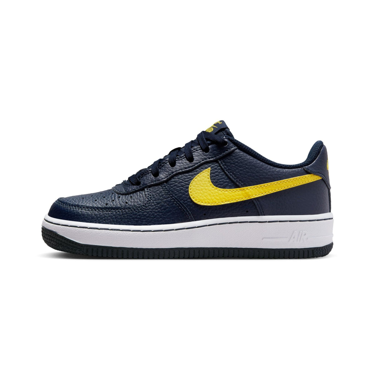 Nike 'Air Force 1' Shoes - Obsidian/Opti Yellow (GS)-2