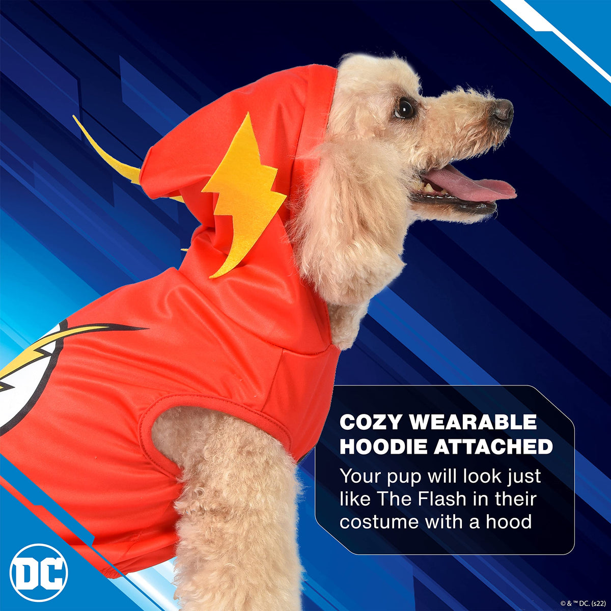 DC Comics for Pets The Flash Dog Costume, Small-3