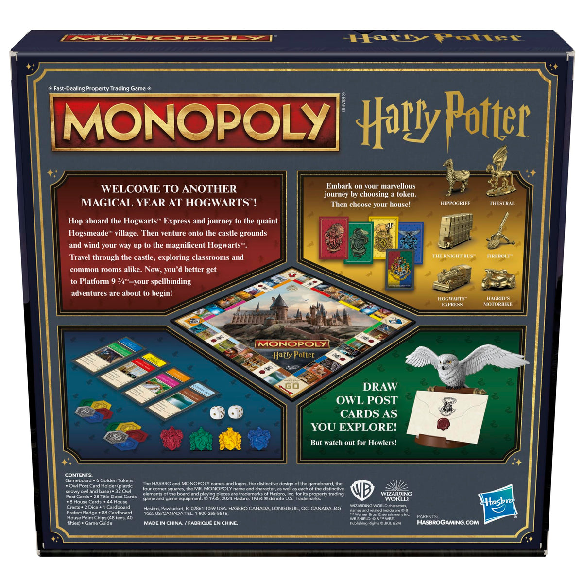 Monopoly Harry Potter Edition Board Game | A Magical Adventure at Hogwarts | Ages 8 and Up | 2 to 6 Players | Family Games | Gifts for Kids and Adults (English)