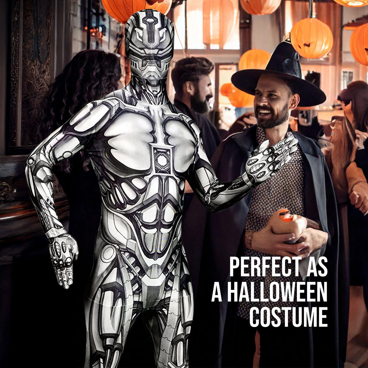 Morphsuits Monster The Android, Multi, Medium Skinsuit-4