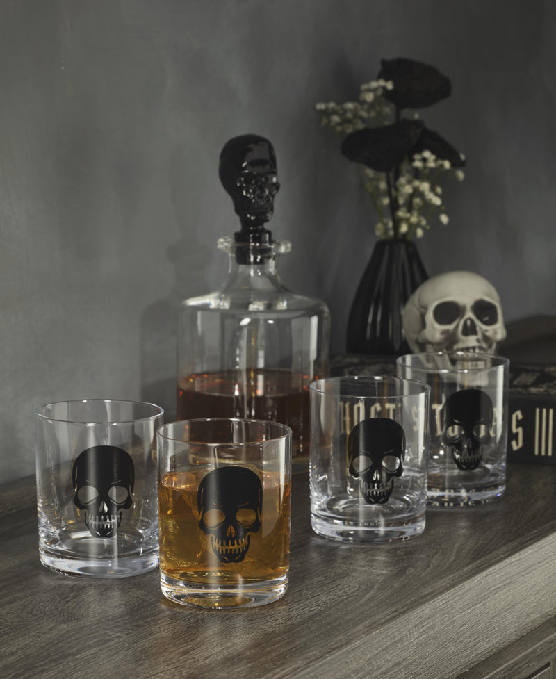 Oneida Vintro Halloween Skeleton 5-Piece Whiskey Glass Set-4