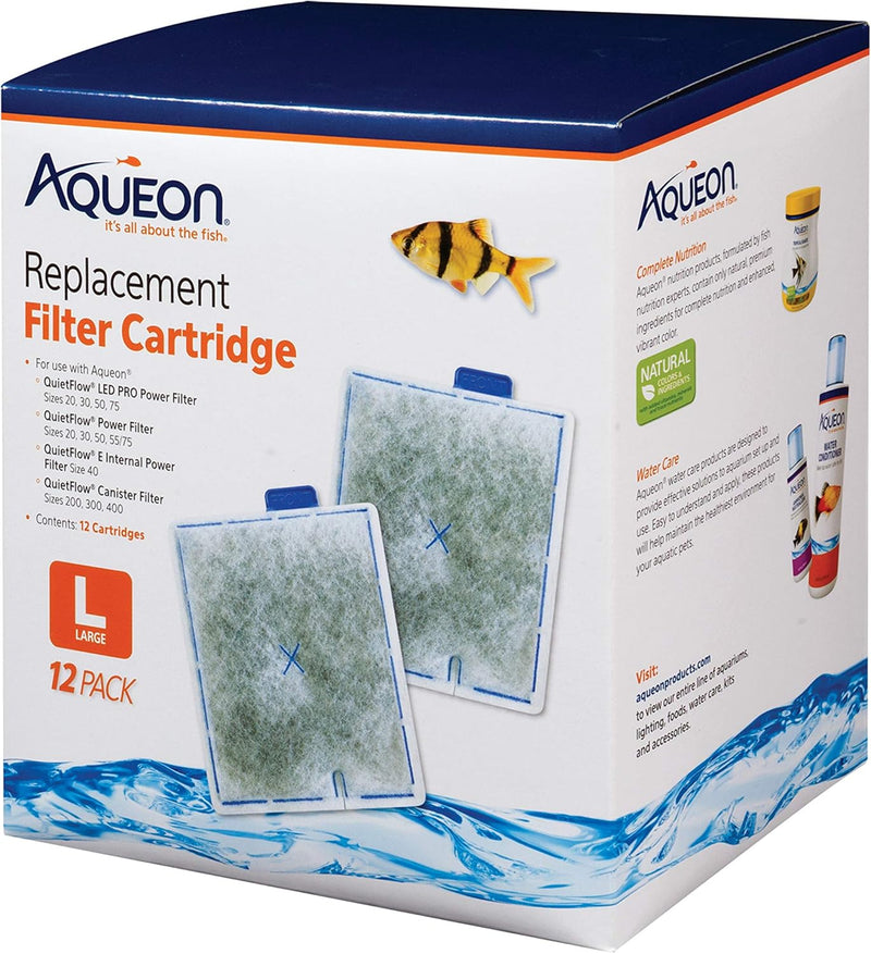 Aqueon Replacement Aquarium Filter Cartridges Large 12pk-1