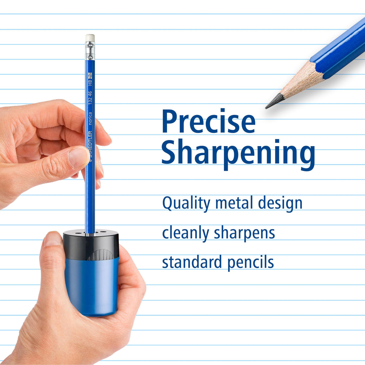 STAEDTLER pencil sharpener, premium quality sharpener with screw-on lid, prevents accidental openings, compact size for pencil case and work-station, 511 63BK (Pack of 1) , Assorted colors. 🍁 All In One Marketplace Canada