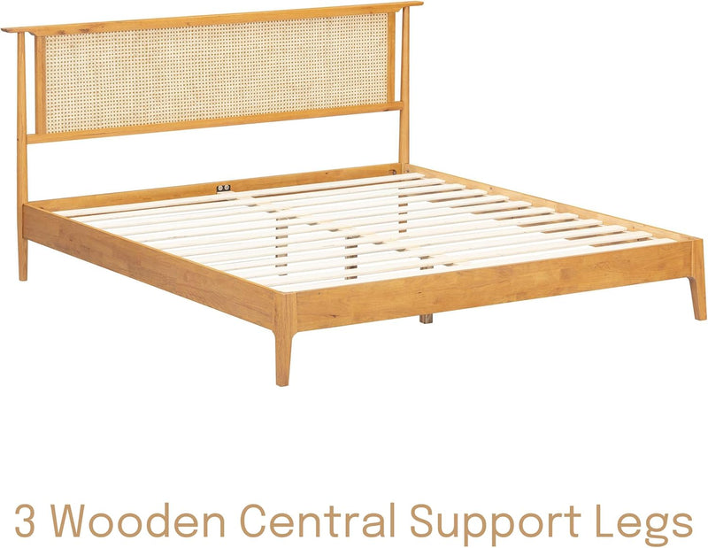 Ruby Natural Rattan Bed Frame-20