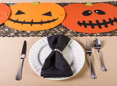 DII Jack O' Lantern Halloween Placemat Table Runner (Set of 4)-7