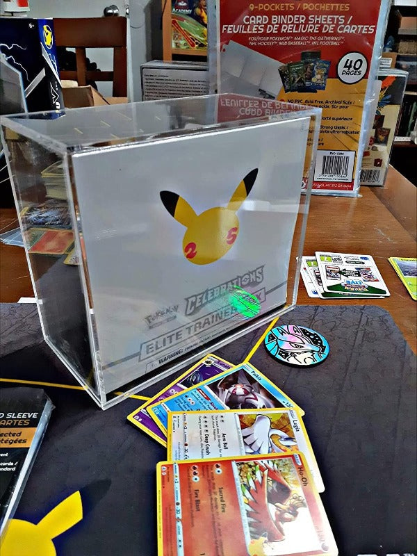 Pokemon ETB Elite Trainer Box w/ Sliding Lid Anti-UV - EVORETRO Acrylic Protector 4.0MM-11