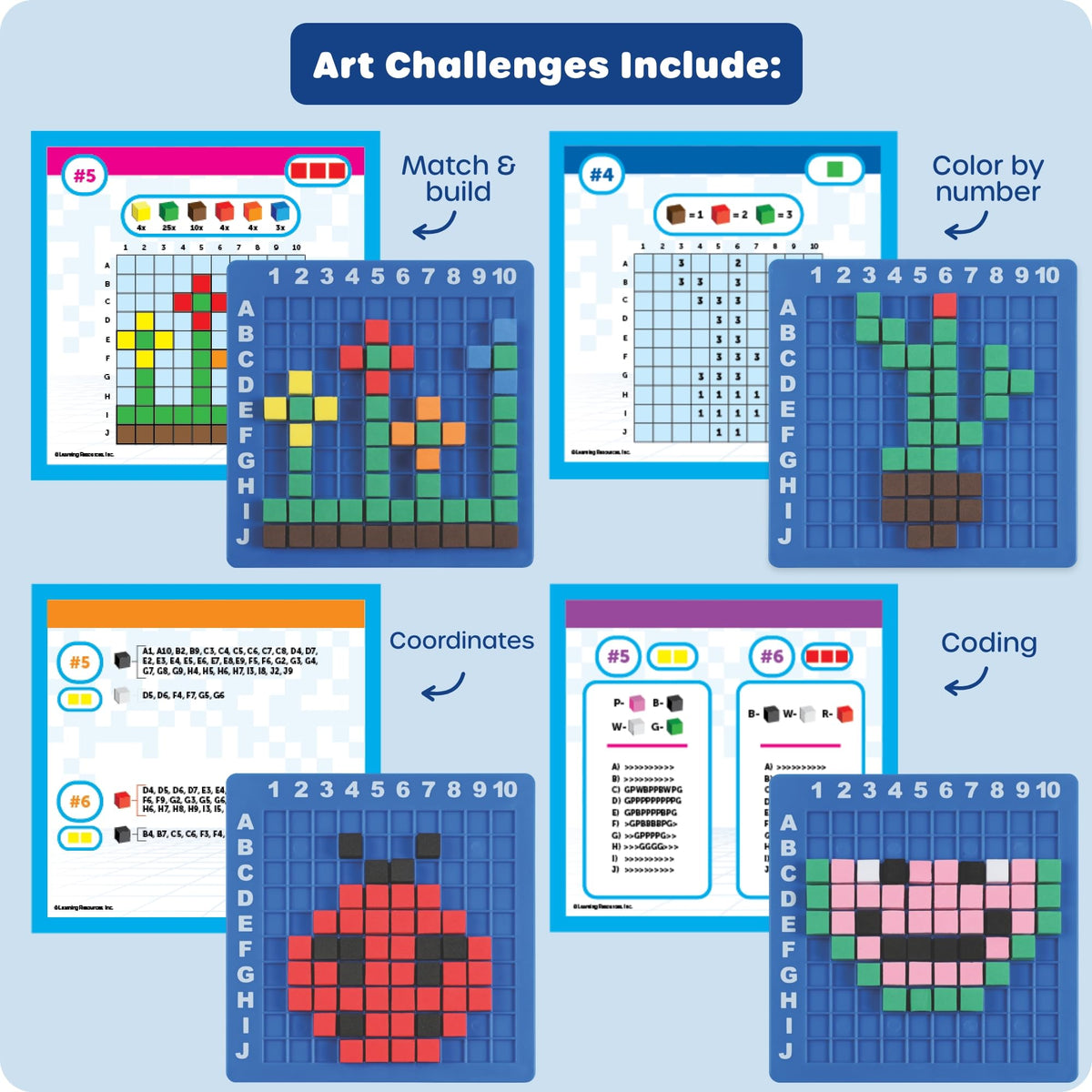 Learning Resources STEM Explorers Pixel Art Challenge 🍁 All In One Marketplace Canada-4