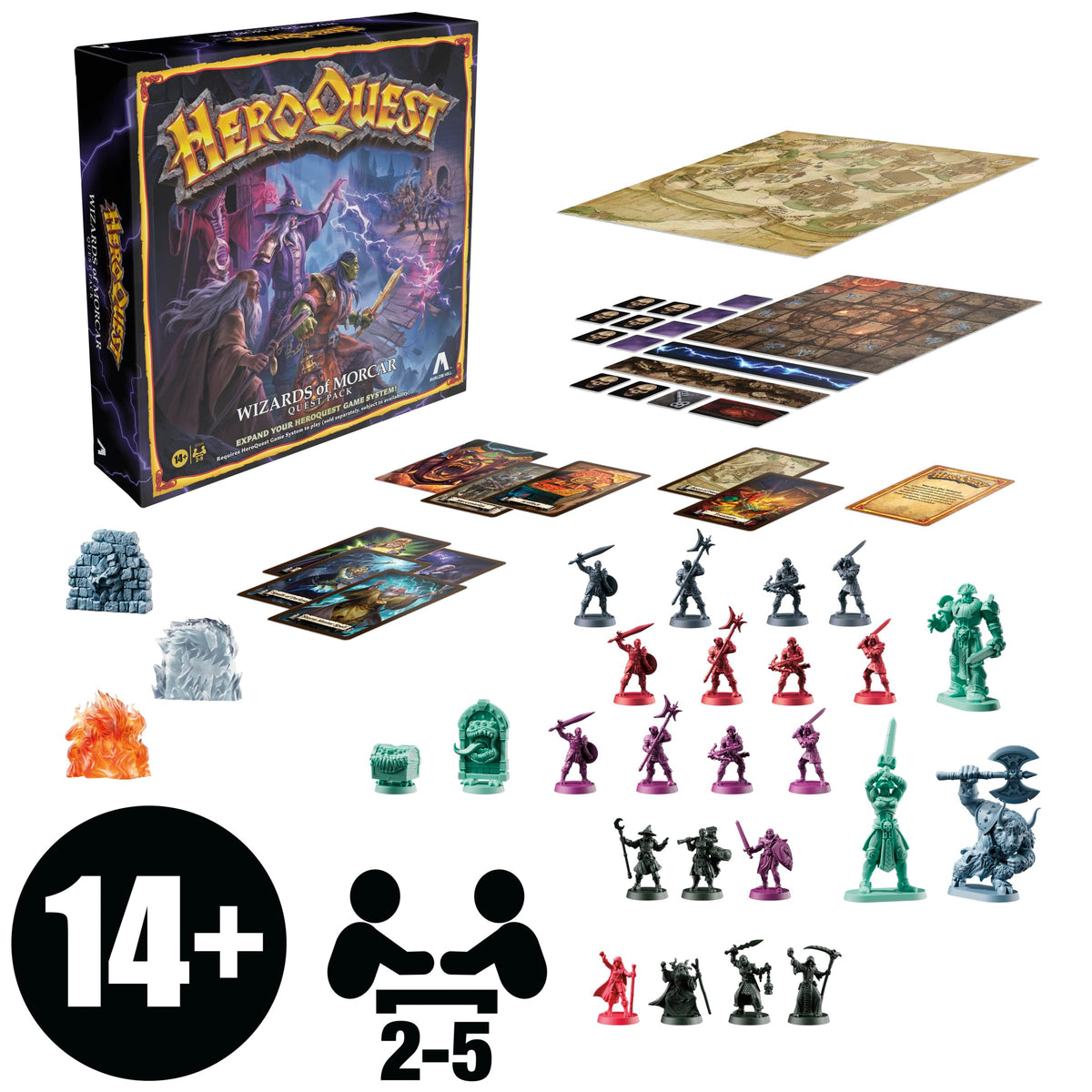 Avalon Hill HeroQuest Wizards of Morcar Quest Pack – Ages 14+ – 2 to 5 Players – Roleplaying Games