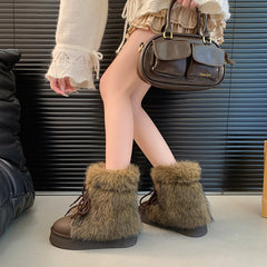 Women’s Fleece-Lined Snow Boots – Warm Height-Increasing Winter Boots with Thick Sole-5