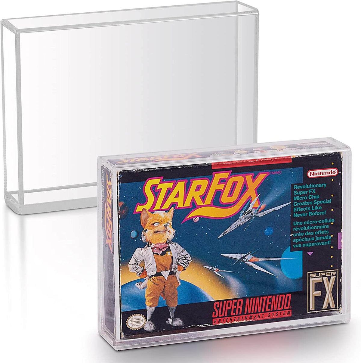 EVORETRO Acrylic Display Protector for SNES Games and N64 Game Box - Pack of 2-10