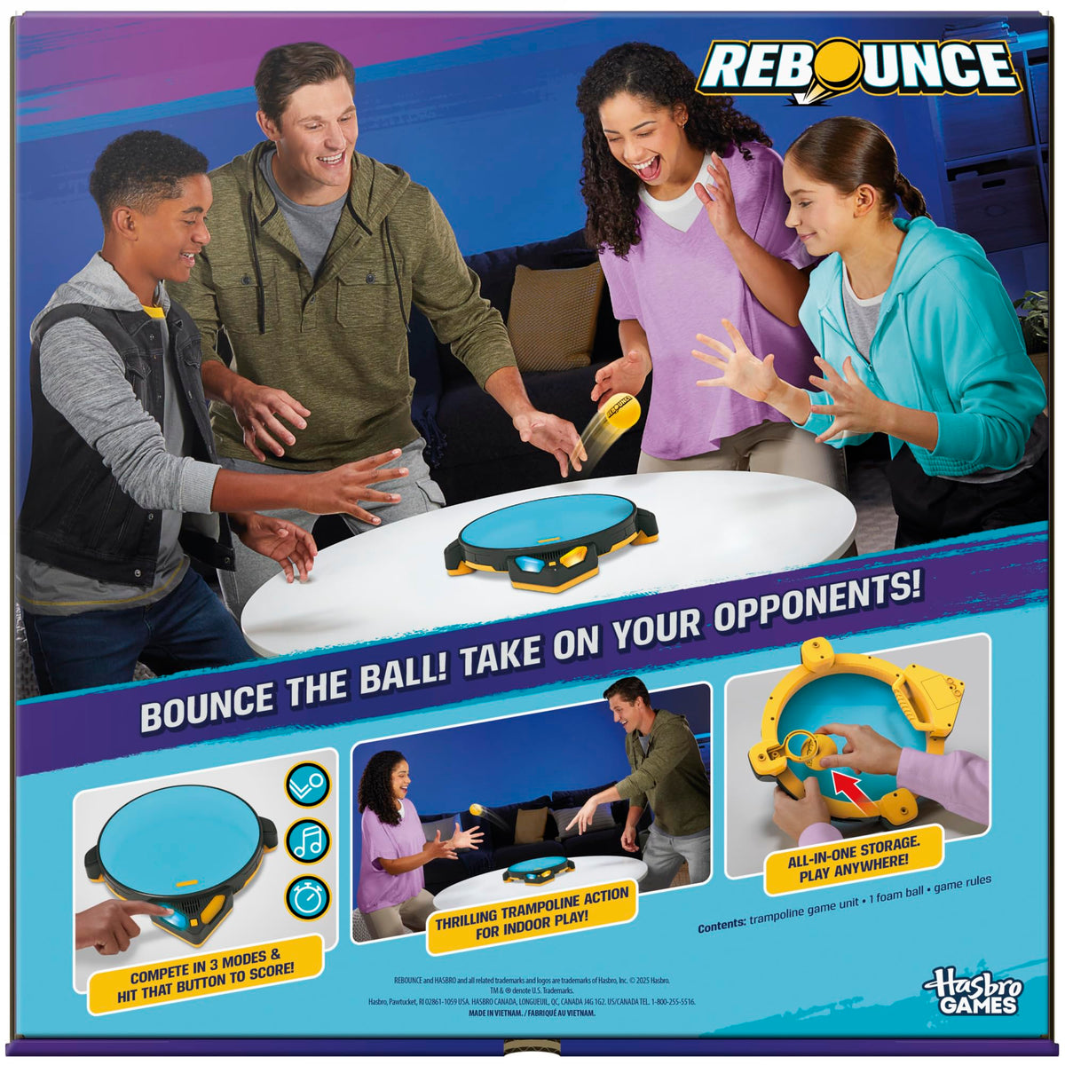Rebounce Game | Indoor and Outdoor Electronic Action Game for Kids, Teens, and Adults | Ages 8+ | 2 to 6 Players | 10 Mins. | Family Travel Games (English Version)