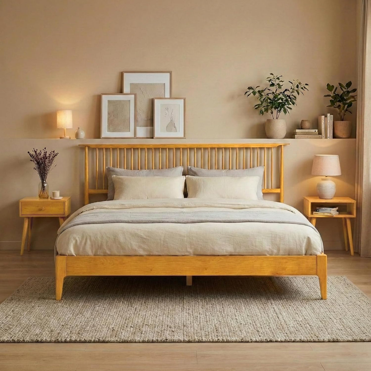 Marco de cama de madera maciza Ruby-2