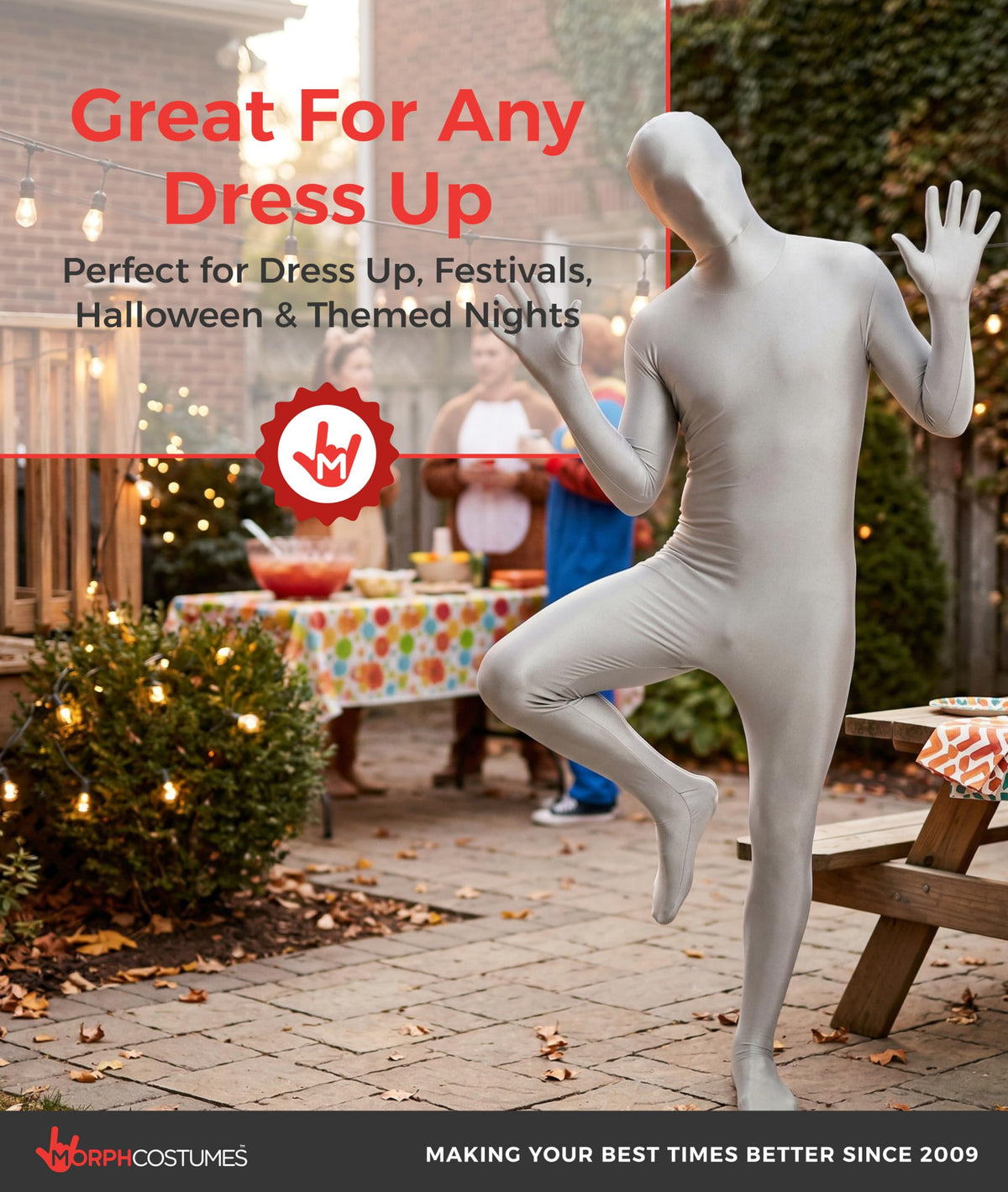 Morphsuits Morphsuit Original, Silver, Large-6