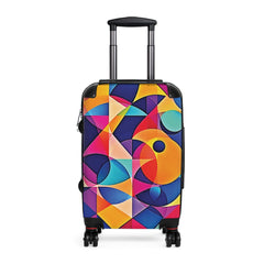 Colorful Geometric Suitcase Cover — Bright Abstract Travel Luggage Protector-2
