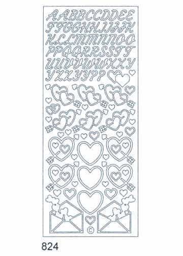Deco Stickers - Letters and Hearts-1