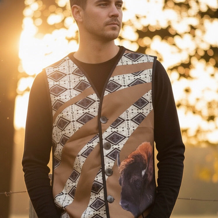 Buffalo Native Vest(Mustard)-2