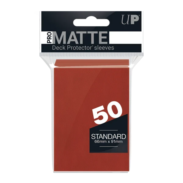 PRO-Matte Standard Deck Protector Sleeves (Red)-1