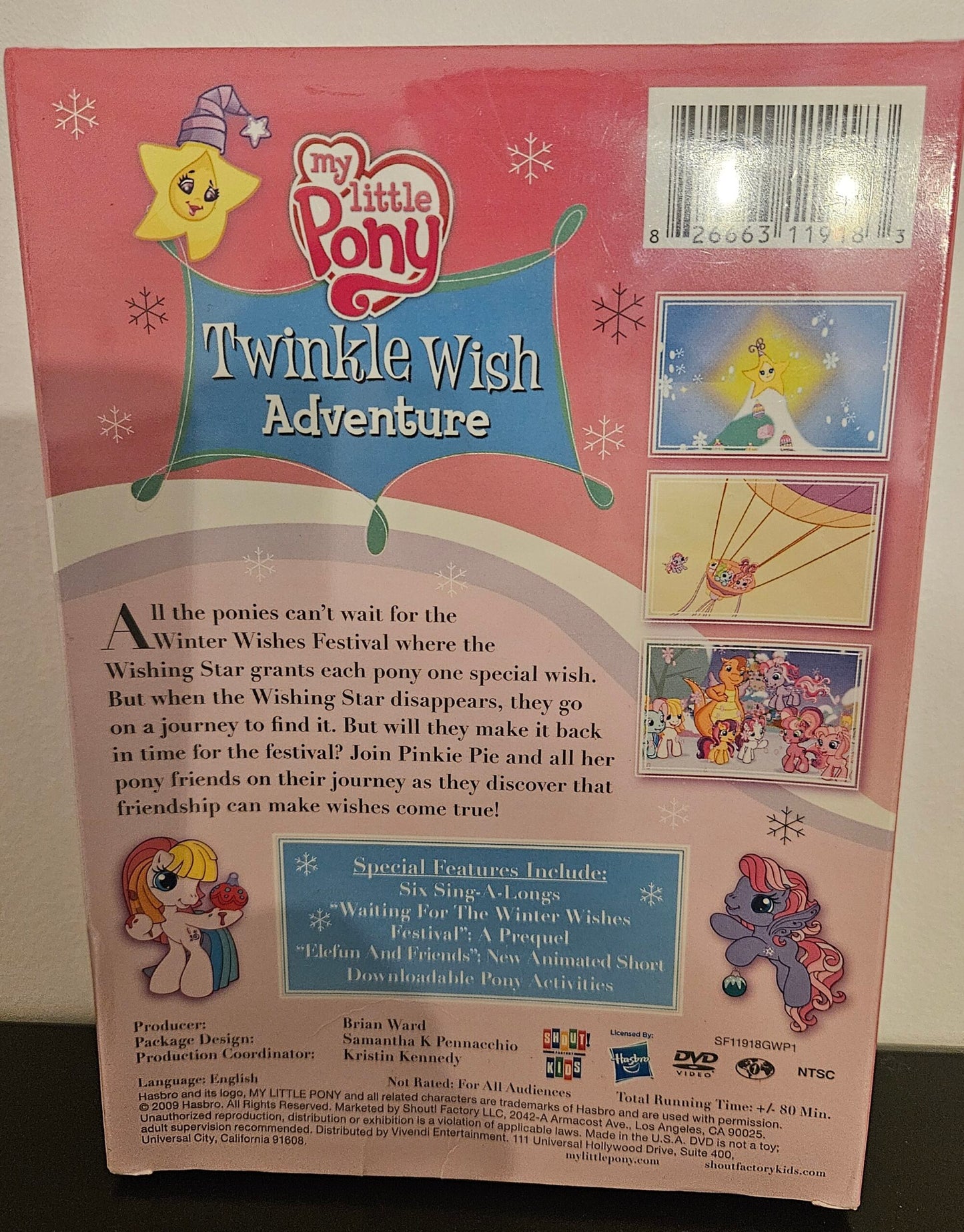 Kids Fun Collection – My Little Pony: Twinkle Wish Adventure DVD + Bonus Gift (UPC: 826663119183)