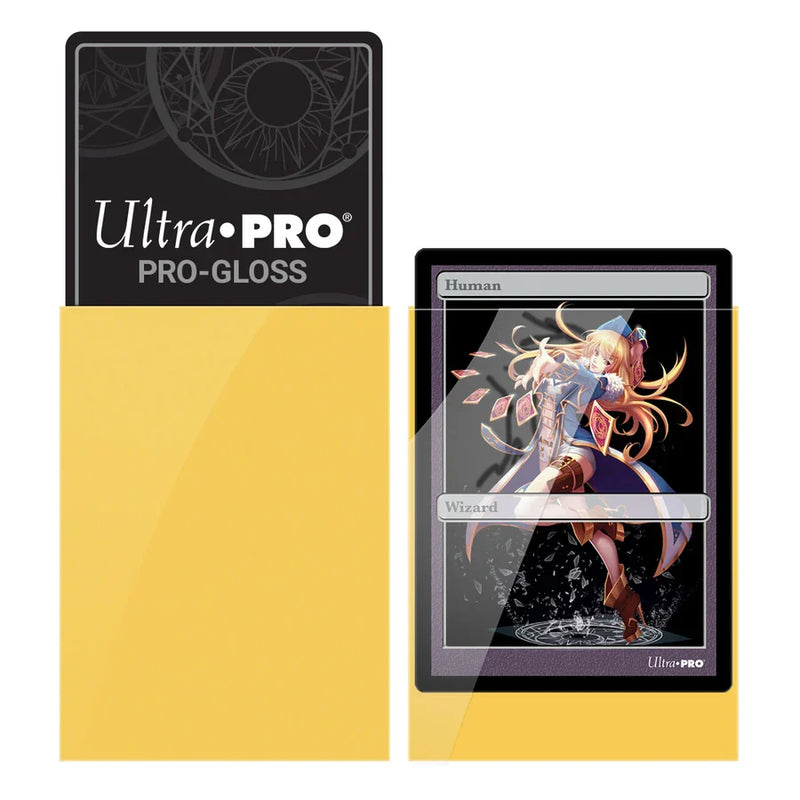 Ultra Pro - PRO-Gloss Small Yellow Deck Protector Sleeves (60pcs)-2