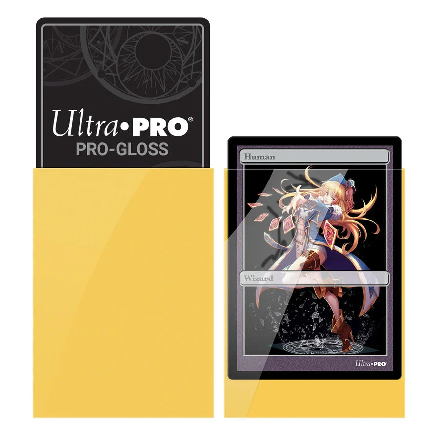 Ultra Pro - PRO-Gloss Small Yellow Deck Protector Sleeves (60pcs)-2