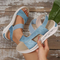 Women's Cloth Platform Beach Sandals-2