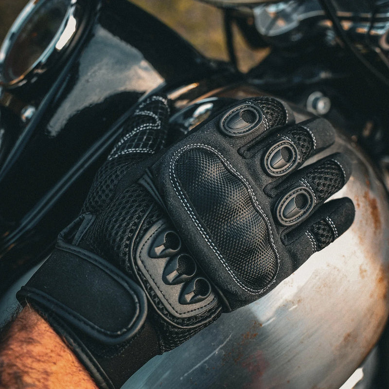 Open Road Hard Knuckle Mesh Motorcycle Gloves-4