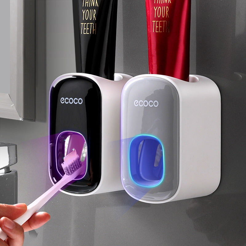 Wall Mounted Automatic Toothpaste Holder Bathroom Accessories Set Dispenser-1