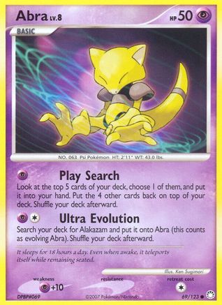 Abra 69/123 - Mysterious Treasures Reverse Holofoil-1