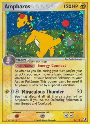 Ampharos/115 - Unseen Forces Holofoil-1