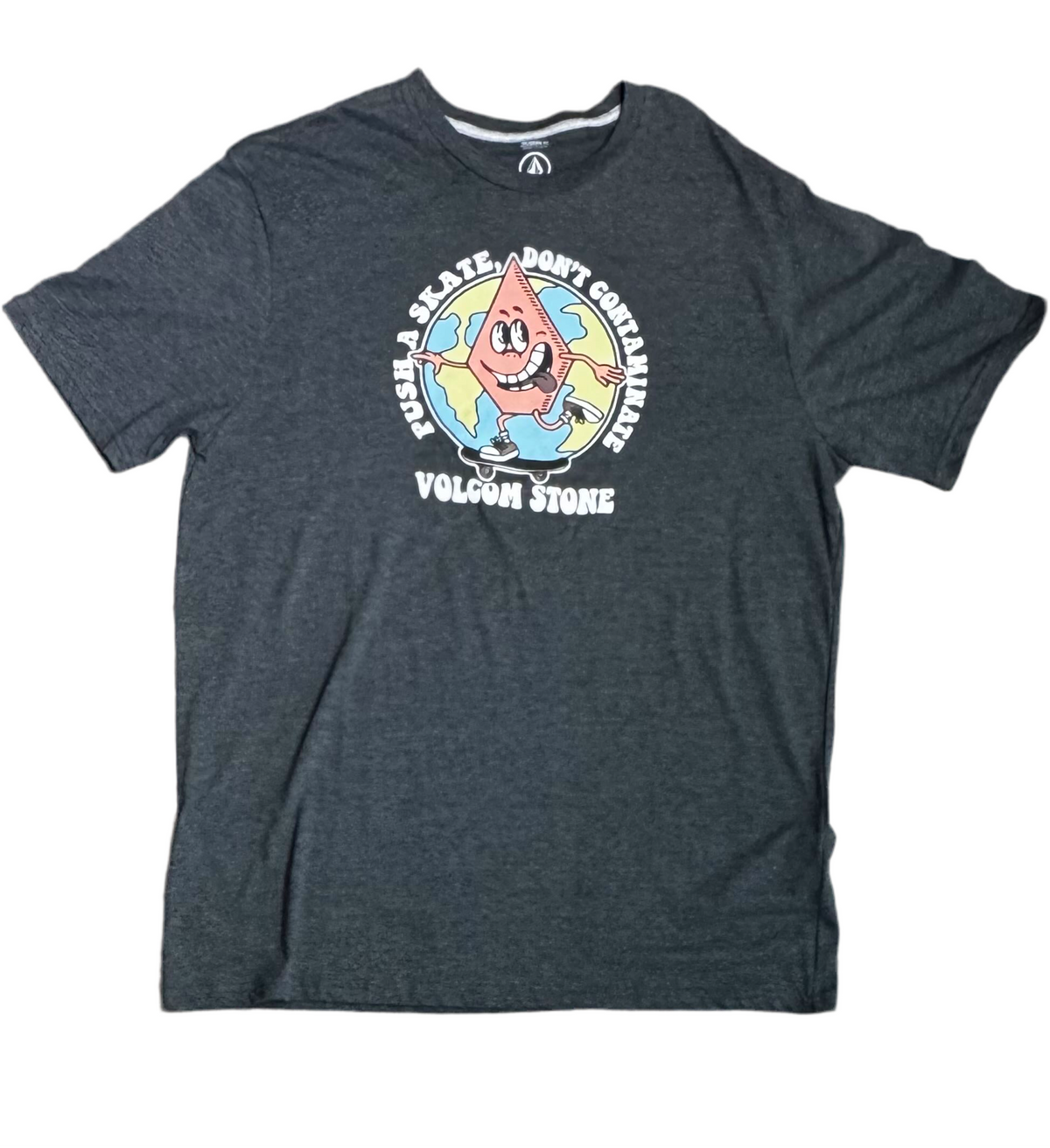 Volcom 'Dont Contaminate' Tee - Dark Black Heather-1