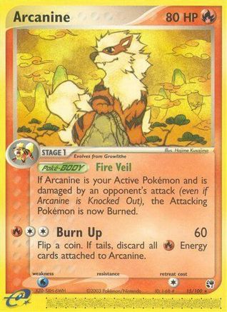 Arcanine 15/100 - Sandstorm Reverse Holofoil-1