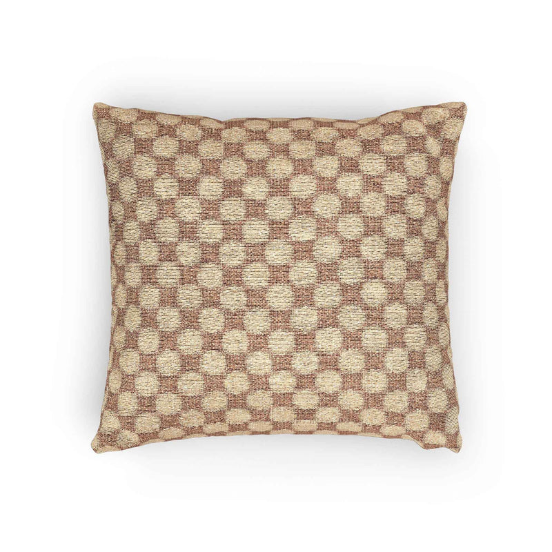 Woven Checkered Pattern Pillow | Neutral Brown Geometric Throw Pillow-7